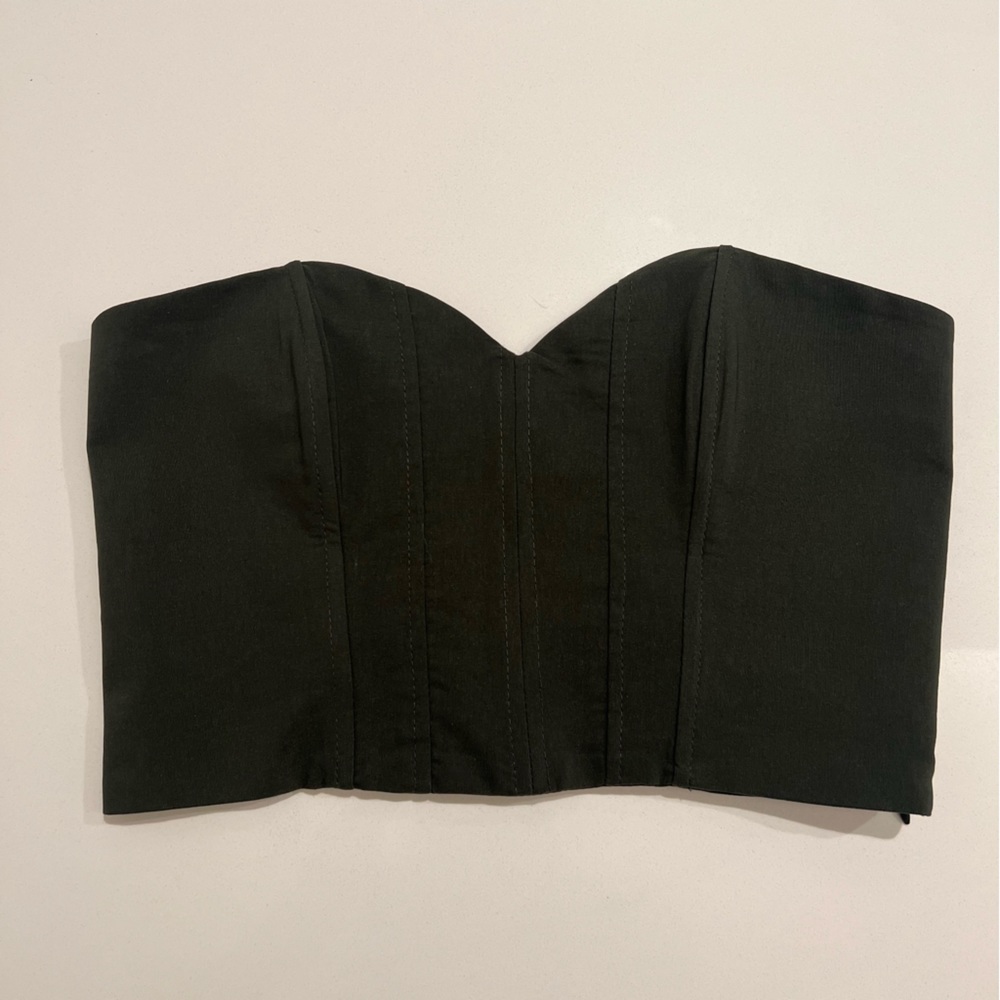 Corset top and skirt set in dark green - Picture 4 of 4